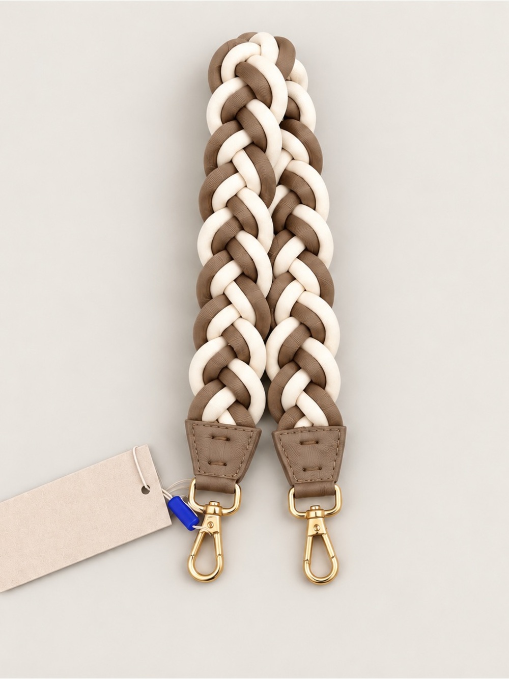 Rothy’s Braided Taupe and Cream Bag Strap - Versatile Replacement Accessory